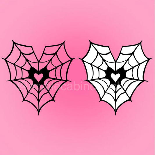 Heart Spiderweb (2) SVG + PNG