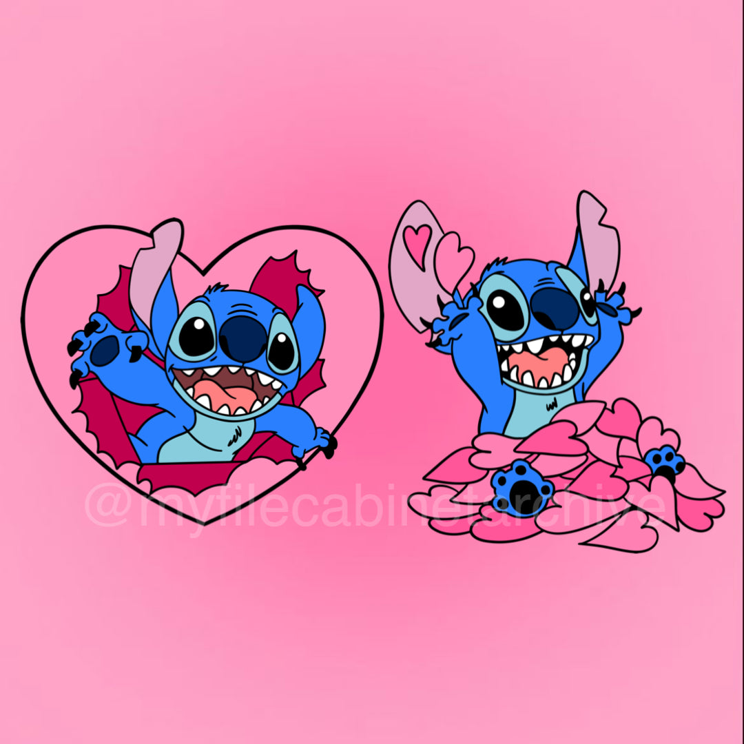 Stitch Valentine Love (2) SVG + PNG