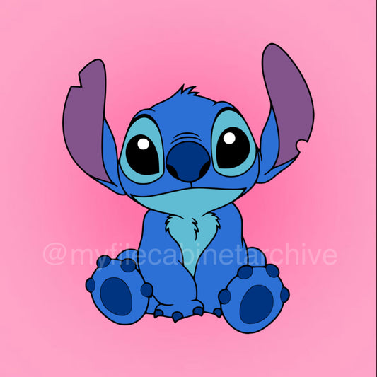 Stitch Sitting SVG + PNG