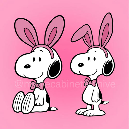 Snoopy Easter Outfit Ready (2) SVG + PNG