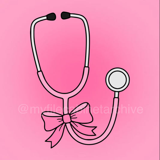 Bow Stethoscope SVG + PNG