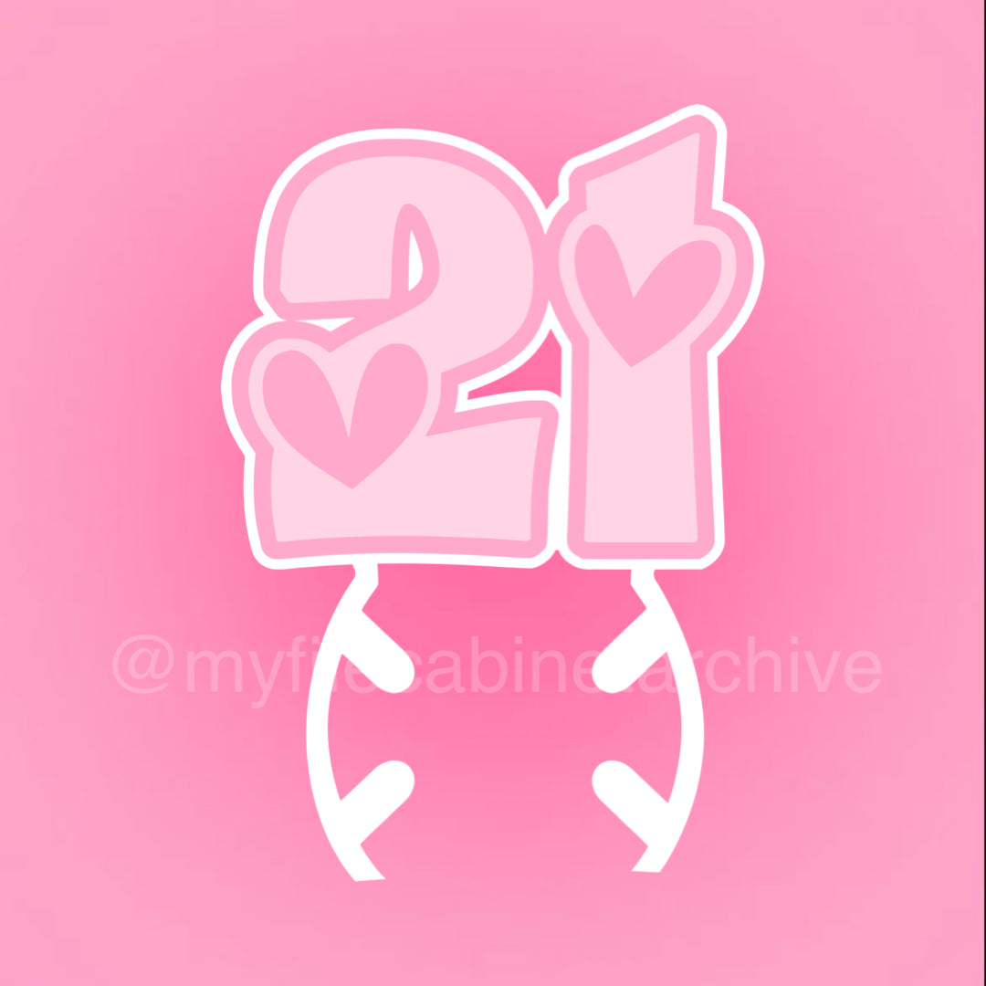 21 Heart Birthday Buzzball Holder SVG + PNG