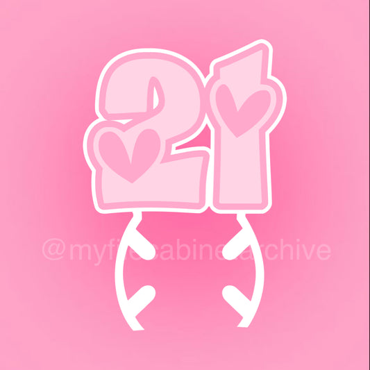 21 Heart Birthday Buzzball Holder SVG + PNG