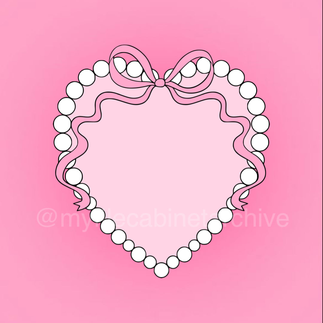 Heart Pearl Frame SVG+ PNG