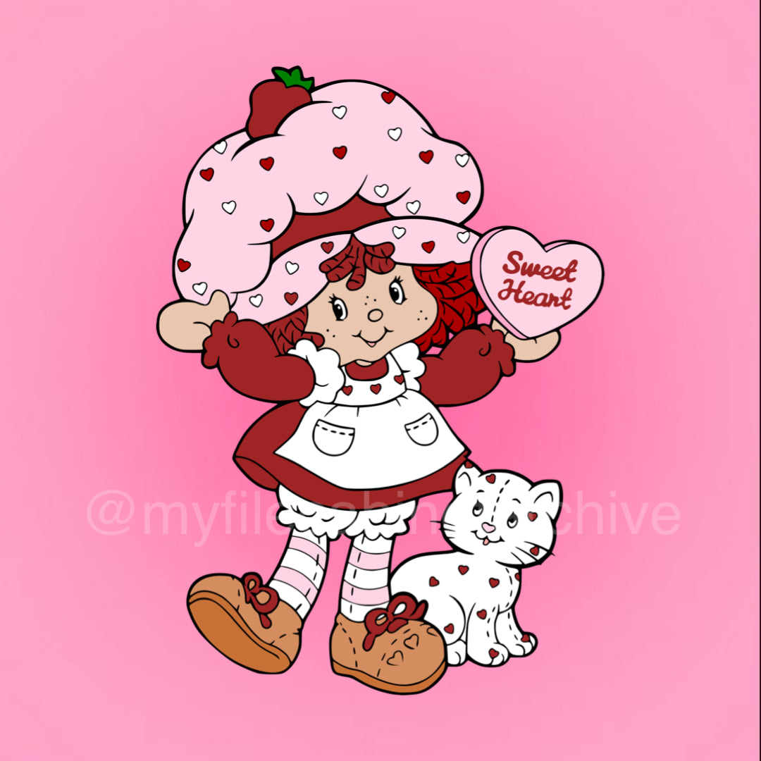 Strawberry Shortcake Sweetheart SVG + PNG – My File Cabinet Archive