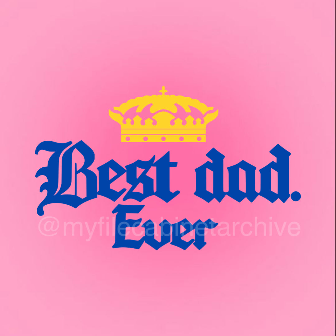 Best Dad Ever Corona Logo SVG + PNG