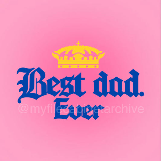 Best Dad Ever Corona Logo SVG + PNG