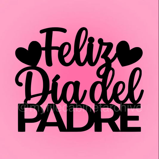 Feliz Dia del Padre Text SVG + PNG