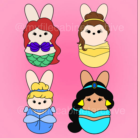 Princess Peeps (4) SVG + PNG