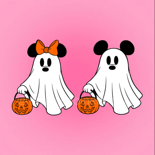 Mickey & Minnie Ghost (2) SVG + PNG