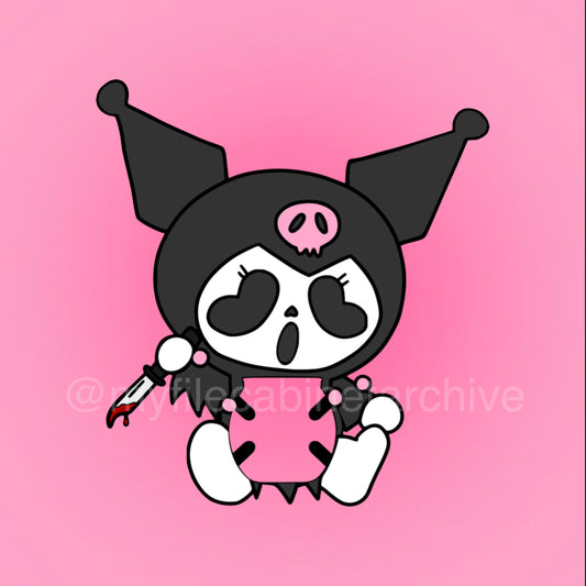 Kuromi Horror Buzzball Holder SVG