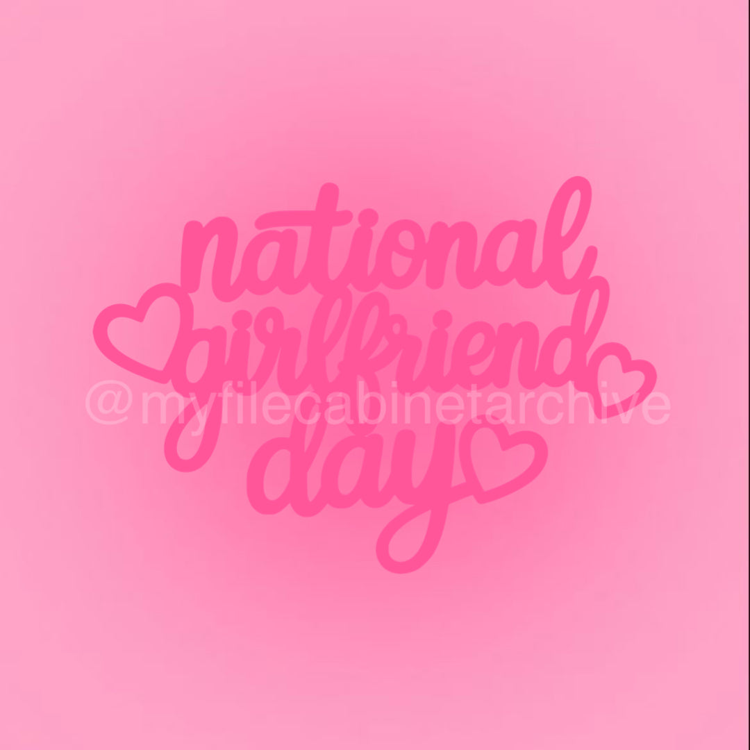 National Girlfriend Day Text SVG + PNG
