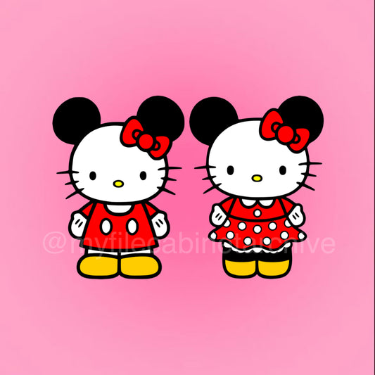 HK Mickey & Minnie (2) SVG + PNG