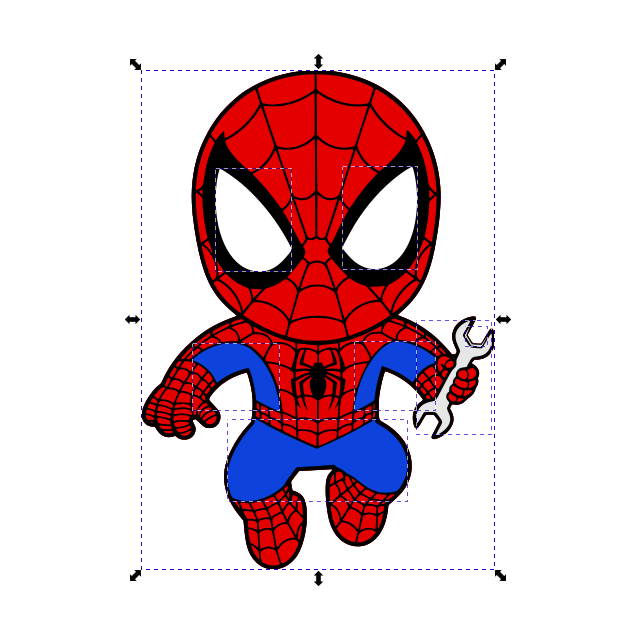 Baby Spiderman Holding Wrench SVG + PNG