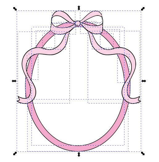 Ribbon Bow Oval Border SVG + PNG