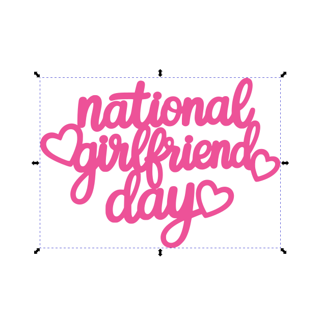 National Girlfriend Day Text SVG + PNG