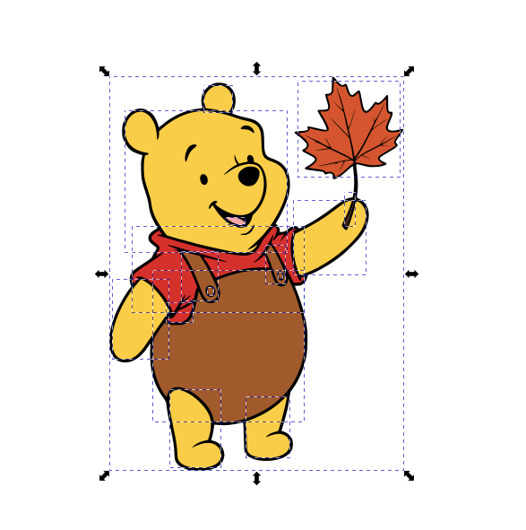 Winnie The Pooh Fall Leaf (2) SVG + PNG