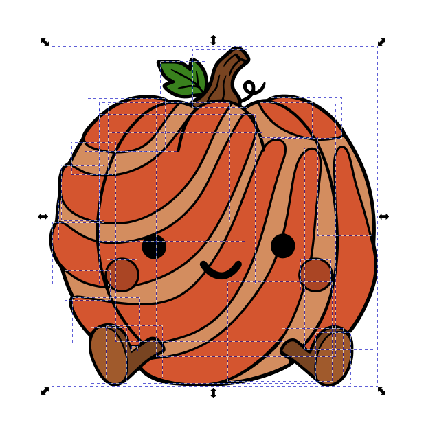 Pumpkin Concha Character SVG + PNG