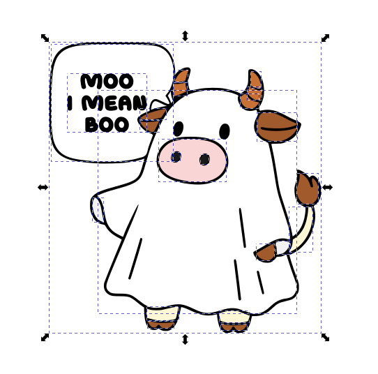 Moo I Mean Boo Text SVG + PNG